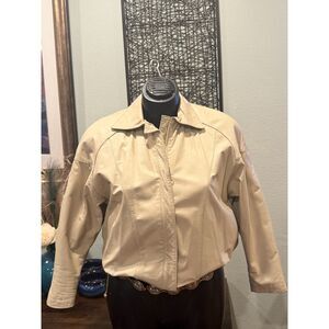 Genuine Leather, Faux Slits Details Made in Korea 1990's Vintage Wilson M